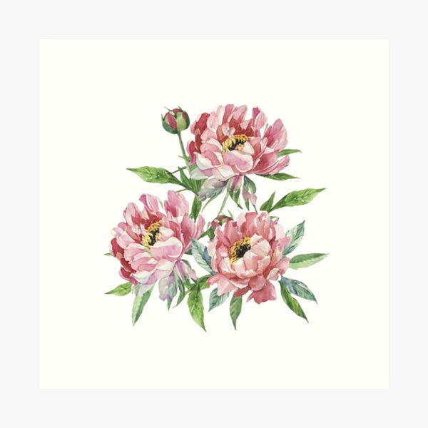 Item preview, Peony Flower designed and sold by Blink Art Studio.