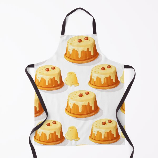 Item preview, Seamless pattern custard pudding dessert. designed and sold by Whiteblueshop.