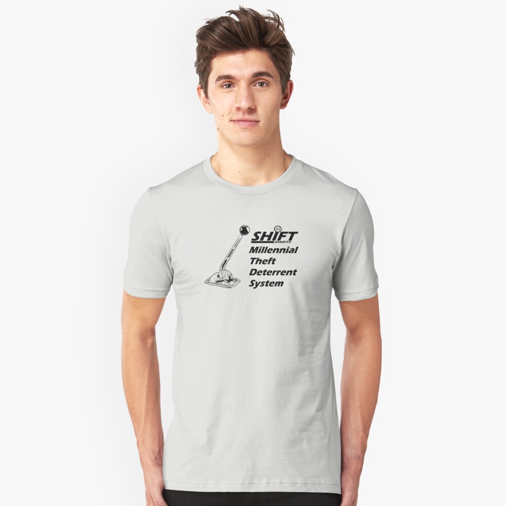 Shift Shirts Theft Deterrent - Manual Transmission Slim Fit T-Shirt