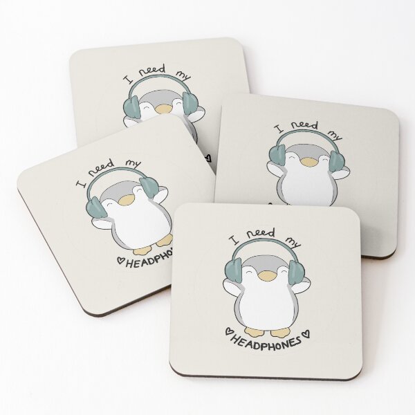 Item preview,  Cute penguin with headphones. Autism/ neurodiversity designed and sold by NeurodiverseTea.