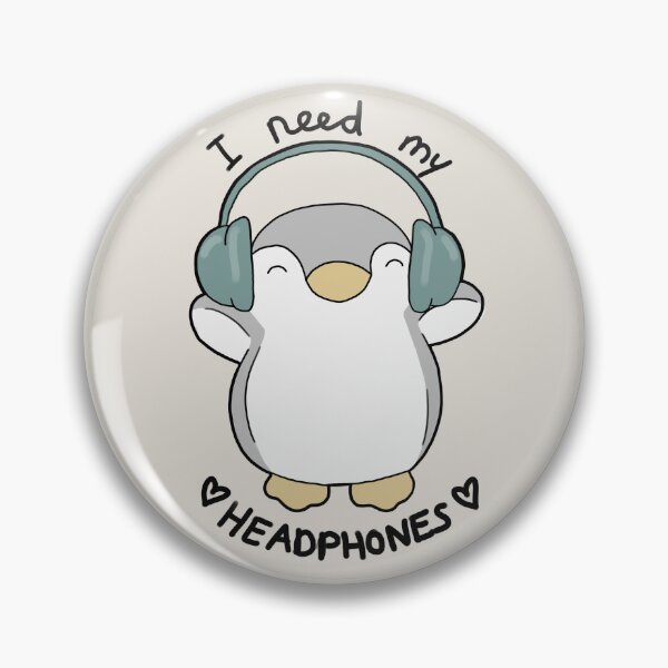 Item preview,  Cute penguin with headphones. Autism/ neurodiversity designed and sold by NeurodiverseTea.
