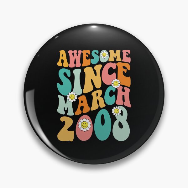 Artikelvorschau, Großartig seit März 2008 | Hergestellt im Jahr 2008 | Retro Grooviger Geburtstag entworfen und verkauft von Christina-grich.