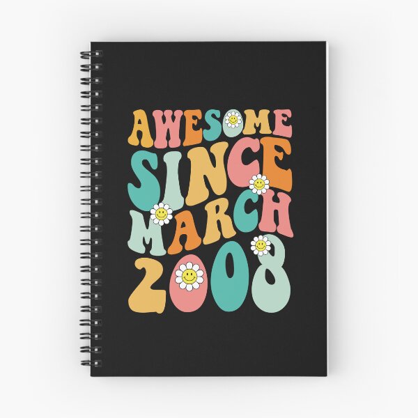 Item preview, Awesome Since March 2008 | Made In 2008 | Retro Groovy Birthday designed and sold by Christina-grich.