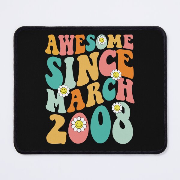 Item preview, Awesome Since March 2008 | Made In 2008 | Retro Groovy Birthday designed and sold by Christina-grich.