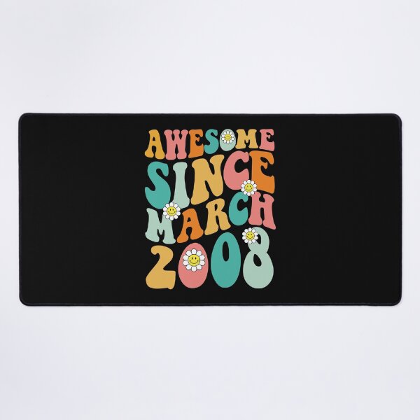 Item preview, Awesome Since March 2008 | Made In 2008 | Retro Groovy Birthday designed and sold by Christina-grich.
