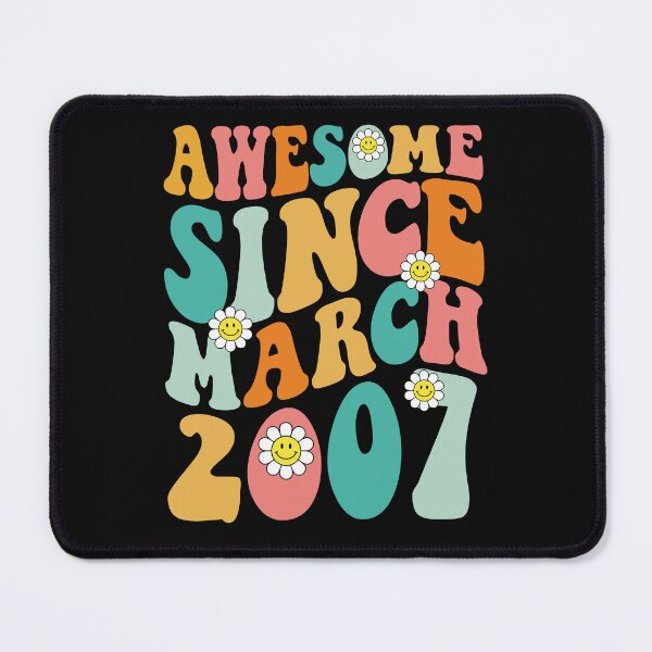 Item preview, Awesome Since March 2007 | Made In 2007 | Retro Groovy Birthday designed and sold by Christina-grich.