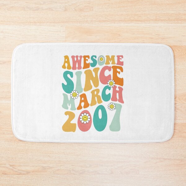 Item preview, Awesome Since March 2007 | Made In 2007 | Retro Groovy Birthday designed and sold by Christina-grich.