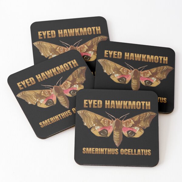 Item preview, Eyed Hawkmoth Moth Smerinthus Ocellatus Love Beautiful Moths designed and sold by Maljonic.