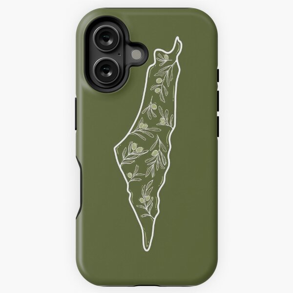 Vista previa del artículo con la obra «Aceitunas Palestina», diseñado y vendido por Mya Zuaiter.