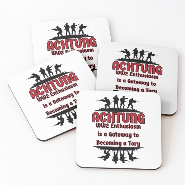 Item preview, achtung - WW2 enthusiasm is a gateway to becoming a tory designed and sold by Alyn8.