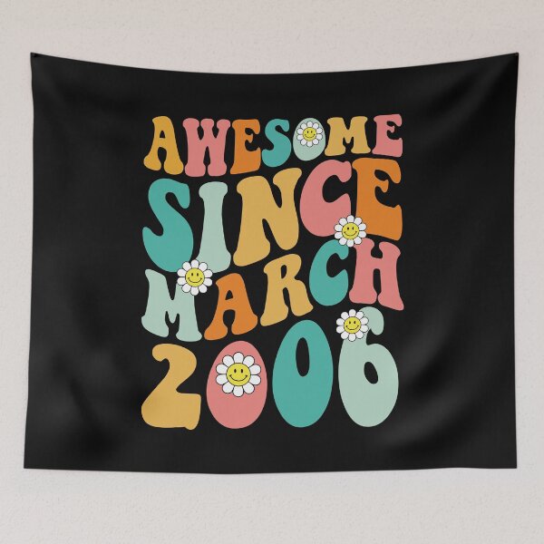 Item preview, Awesome Since March 2006 | Made In 2006 | Retro Groovy Birthday designed and sold by Christina-grich.
