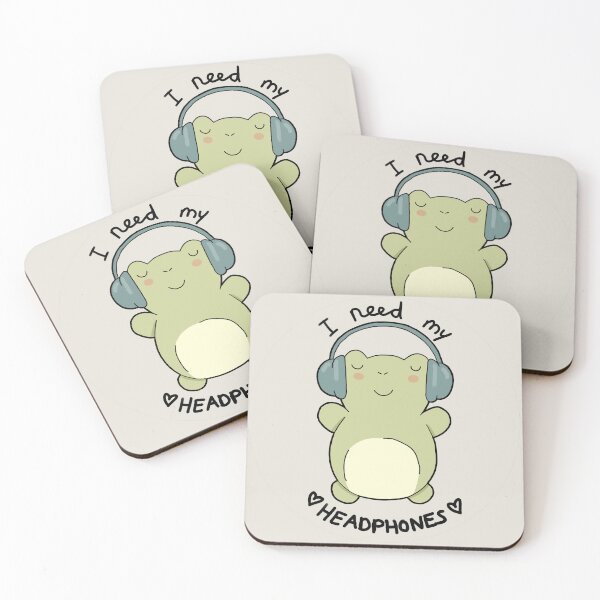 Item preview, Cute frog with headphones. Autism/ neurodiveristy. designed and sold by NeurodiverseTea.