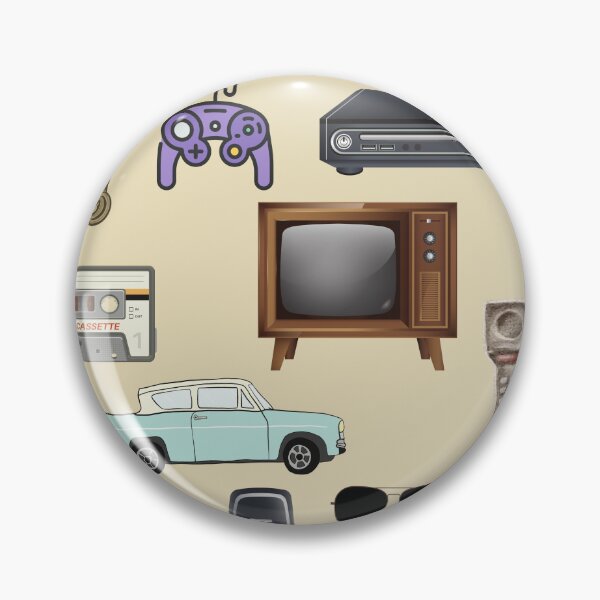 Item preview, Vintage Retro Technology Cassette Tape Old TV Art designed and sold by IntoClearWater.