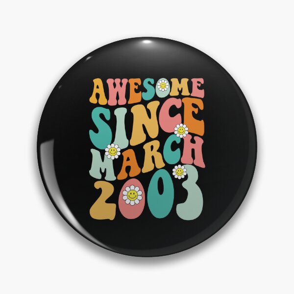 Item preview, Awesome Since March 2003 | Made In 2003 | Retro Groovy Birthday designed and sold by Christina-grich.