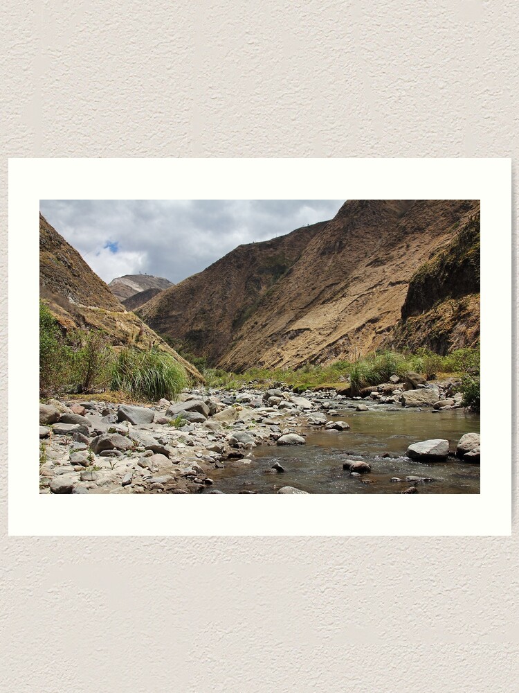 Alternate view of Mountain valley with river, Sibambe, Ecuador Art Print