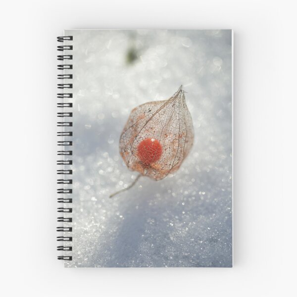 Item preview, Red physalis on white snow designed and sold by olena2552.