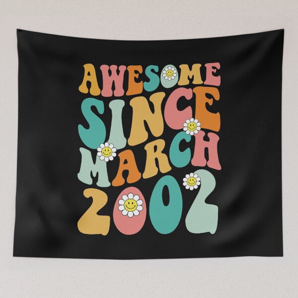 Item preview, Awesome Since March 2002 | Made In 2002 | Retro Groovy Birthday designed and sold by Christina-grich.