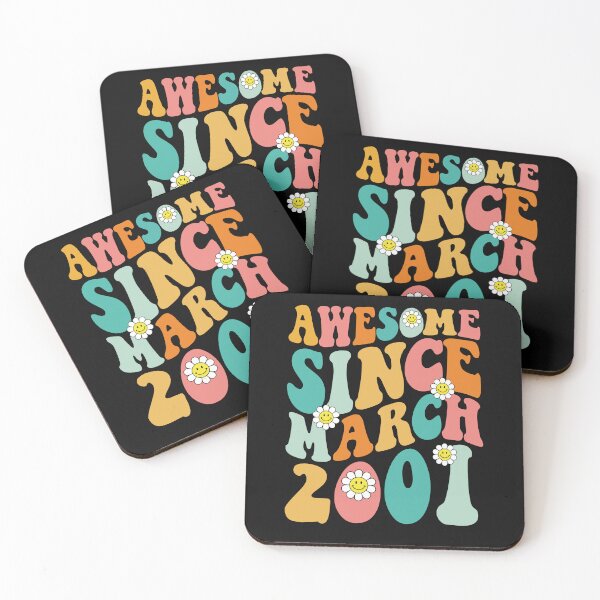 Item preview, Awesome Since March 2001 | Made In 2001 | Retro Groovy Birthday designed and sold by Christina-grich.