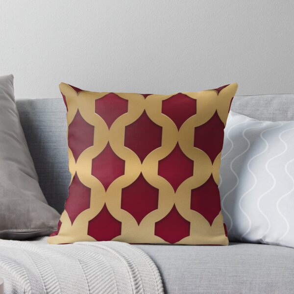 Item preview, Fancy red and gold geometric pattern  designed and sold by Roxburylane.
