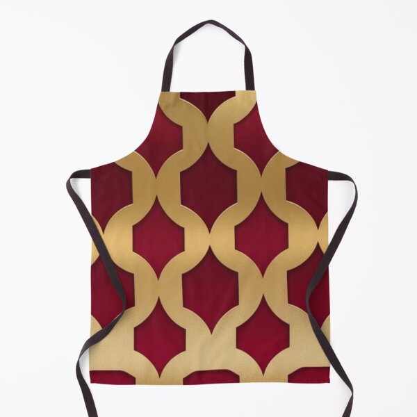 Item preview, Fancy red and gold geometric pattern  designed and sold by Roxburylane.