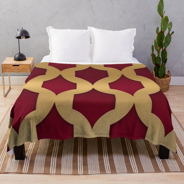 Item preview, Fancy red and gold geometric pattern designed and sold by Roxburylane.