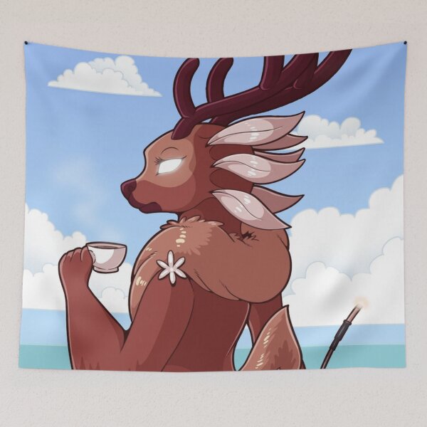 Item preview, Vavacung, Spiritfarer, Gwen (Spiritfarer), White Eyes, Antlers, designed and sold by AbominationShop.