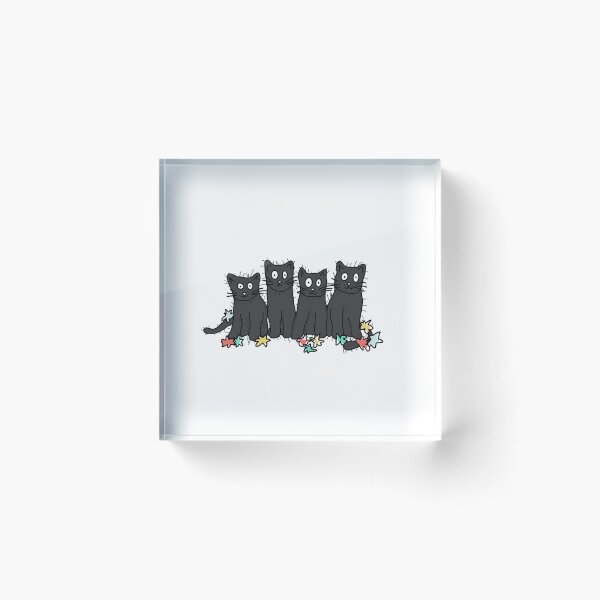 Item preview, 4 little sprite cats with stars designed and sold by may1249.