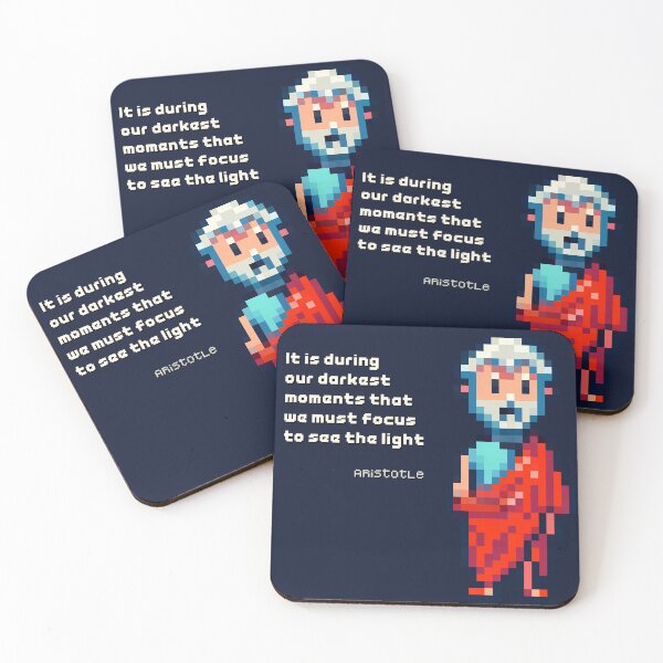 Item preview, Aristotle - Quote - Pixel Art designed and sold by Iko.
