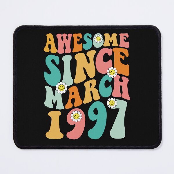Item preview, Awesome Since March 1997 | Made In 1997 | Retro Groovy Birthday designed and sold by Christina-grich.