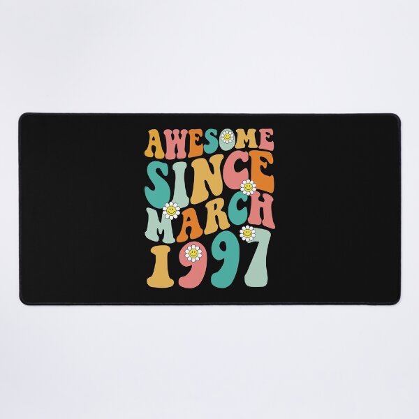 Item preview, Awesome Since March 1997 | Made In 1997 | Retro Groovy Birthday designed and sold by Christina-grich.