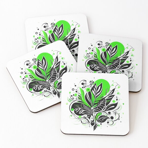 Item preview, Green Flowers Leaves Abstract designed and sold by Oleg777999.