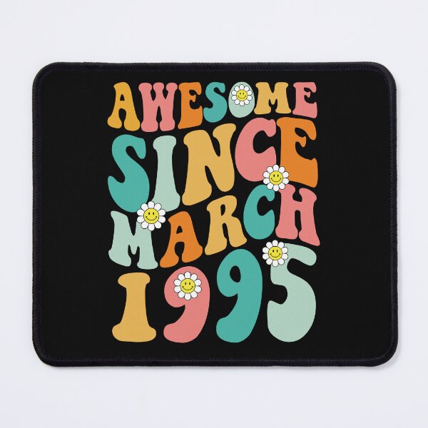 Item preview, Awesome Since March 1995 | Made In 1995 | Retro Groovy Birthday designed and sold by Christina-grich.