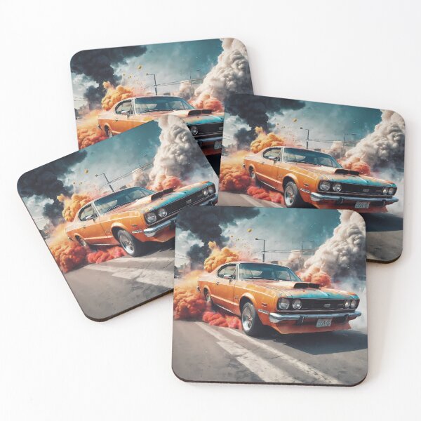 Item preview, Classic Contrasts: Digital Painting that Illuminates the Aesthetic Duality of Old Cars designed and sold by Artedig.