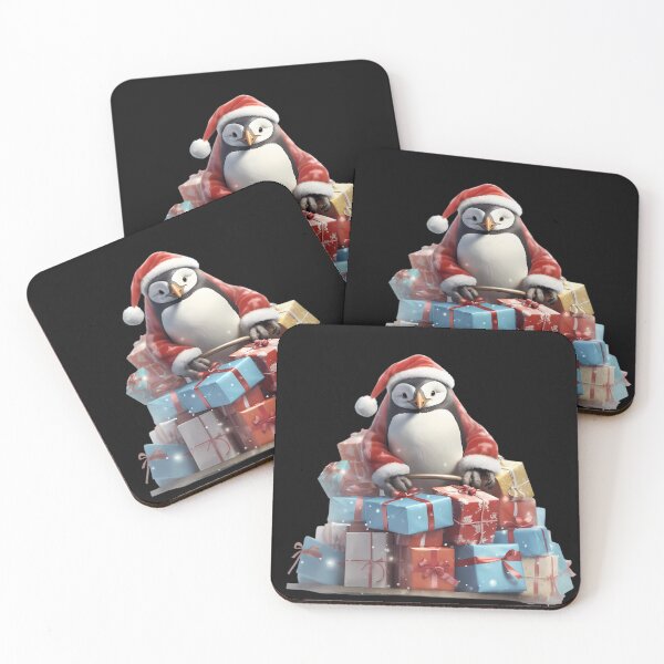 Item preview, Penguin in Christmas hat  designed and sold by Linework Studio.