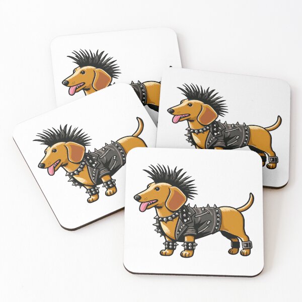Item preview, Punk Rock Dachshund  designed and sold by BarkandStick.