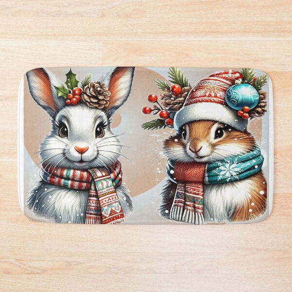 Item preview, duo of cute rodents under the snow designed and sold by humultinitee.