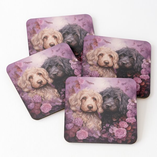 Aperçu de l'œuvre Paire de Labradoodles créée et vendue par Nocturne  Paws.