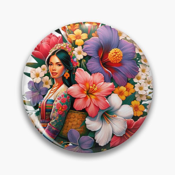 Artikelvorschau, Pinay Wise „Filipina in Blumen F3“ | Philippinen | Philippinisch | Pinoy | Pinay | Tagalog | Retro entworfen und verkauft von PinayWise.