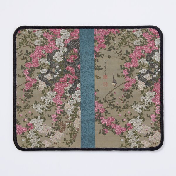 Item preview, Itō Jakuchū - Roses and Small Bird (Colorful Realm of Living Beings) designed and sold by EmeraldeaArt.