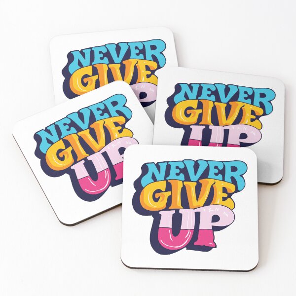 Item preview, Never Give Up! Motivational Quote designed and sold by Delemore Art.