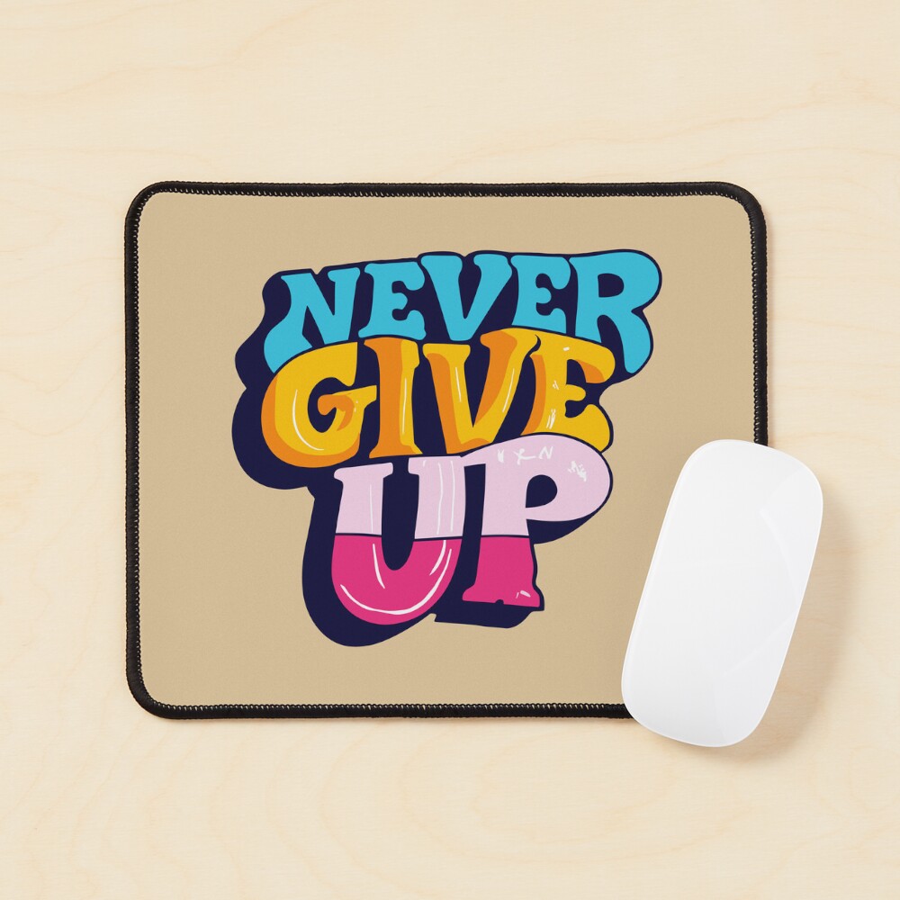Stickers For College Students Laptop Never Give Up - 6x2 Inch ...