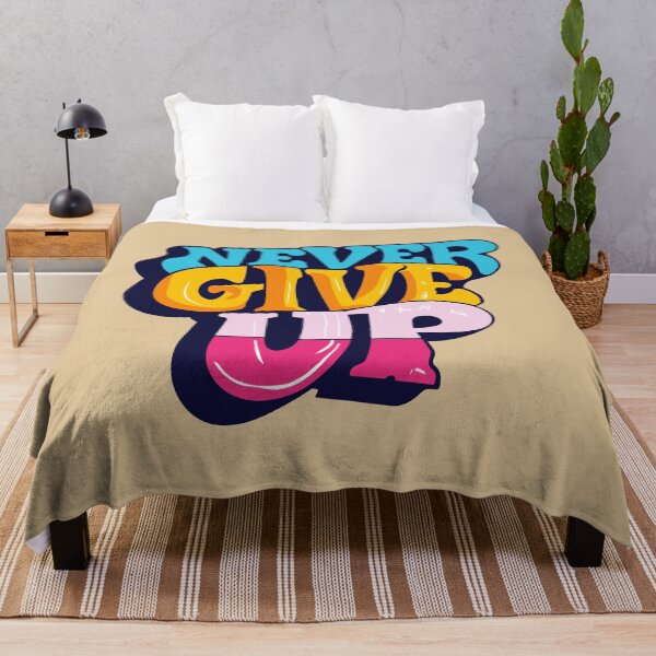 Item preview, Never Give Up! Motivational Quote designed and sold by Delemore Art.