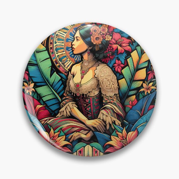Artikelvorschau, Pinay Wise „Filipina in Blumen M1“ | Philippinen | Philippinisch | Pinoy | Pinay | Tagalog | Retro entworfen und verkauft von PinayWise.
