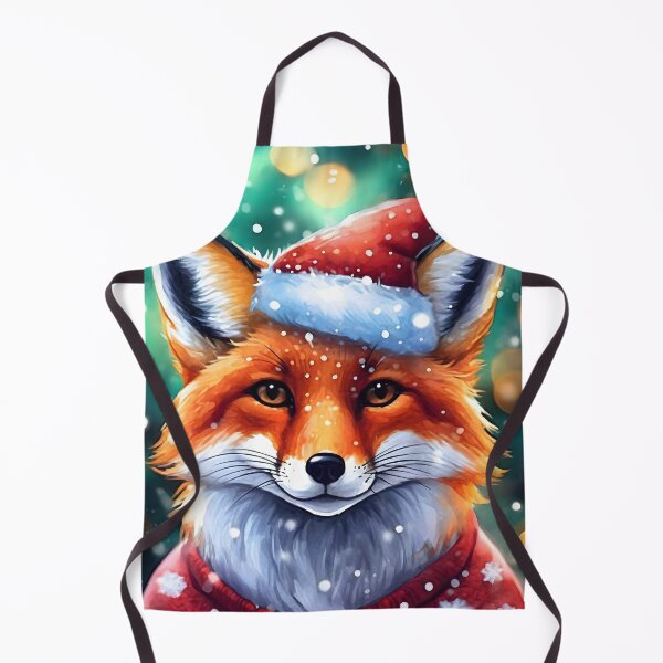 Item preview, Red Fox with santa hat and christmas sweater, illustration designed and sold by emaotx.