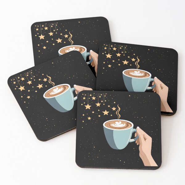 Item preview, cup of coffee wit stars designed and sold by CaffeineDose.