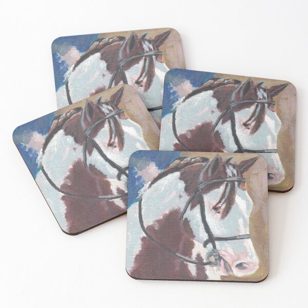Item preview, Pinto paint horse equestrian art designed and sold by CrittersByLola.