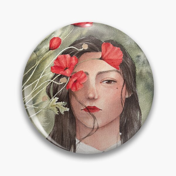 Item preview, Girl with red flowers designed and sold by Rianshl.