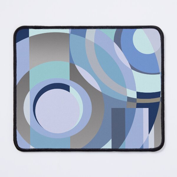 Item preview, Blue Circles Abstract MidCentury Modern Inspired designed and sold by Kizzydesign.
