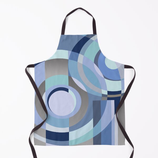 Item preview, Blue Circles Abstract MidCentury Modern Inspired designed and sold by Kizzydesign.