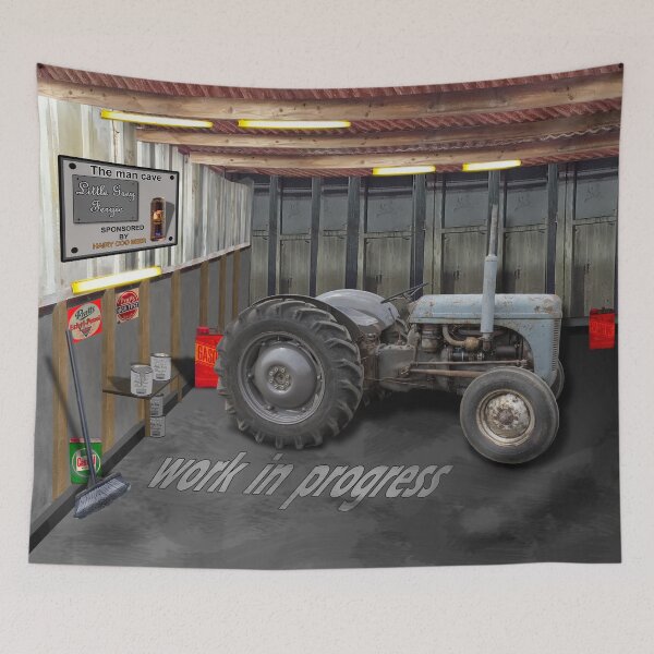 Item preview, Old grey tractor designed and sold by Millysuewood.